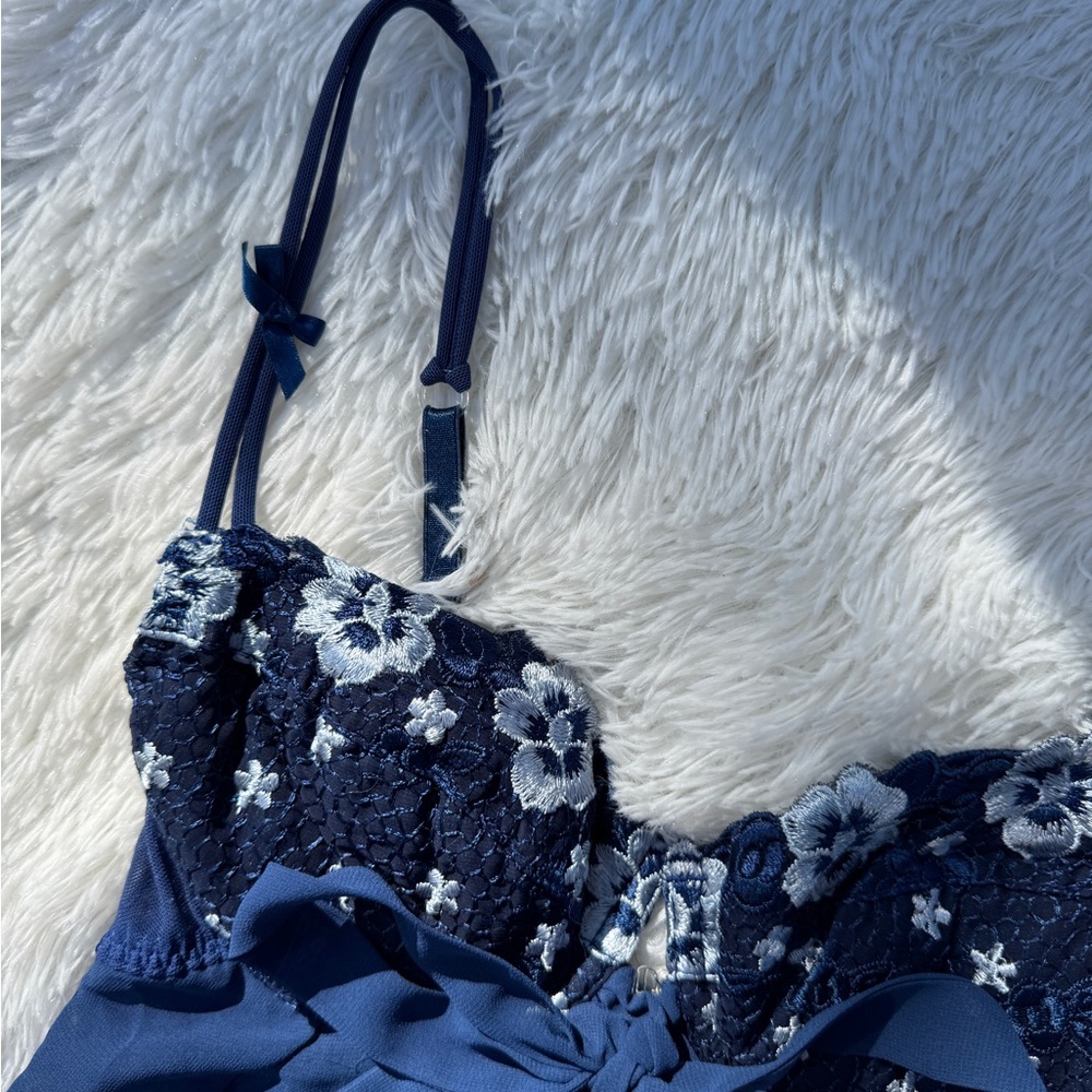 Victoria’s Secret Navy Sheer Mesh Babydoll - image 6